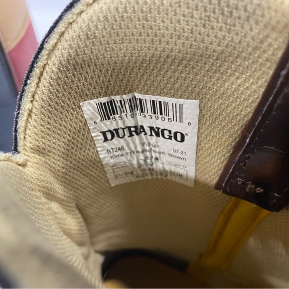 Durango Kids Texas Flag Western Square Toe Boots Size 5 - Picture 6 of 7